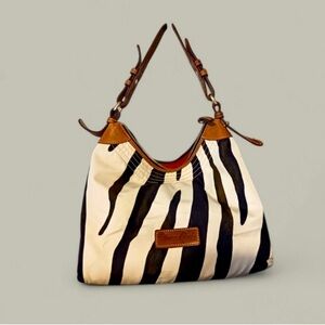DOONEY & BURKE Hobo Zebra Handbag, Vintage, Authentic. EUC
